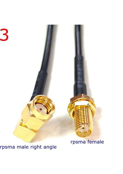 Tip3-1 Adet Tarzı 15CM RG174 Sma Sma Erkek Dişi Bağlantı Derecesi Sağ Açı Rpsma Rpsma Dişi Uzatma Kablosu Bakır Tel Için RG-174 Anten (Yurt Dışından)