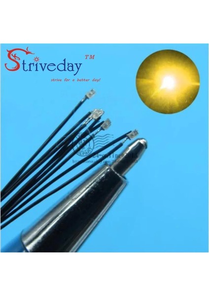 10 Adet Tarzı Sarı Renkler Seçilebilir 8V-12V Yeniden Lehimlenmiş Mikro Litz Smd LED LED Kablolu Kablolar 20CM (Yurt Dışından)