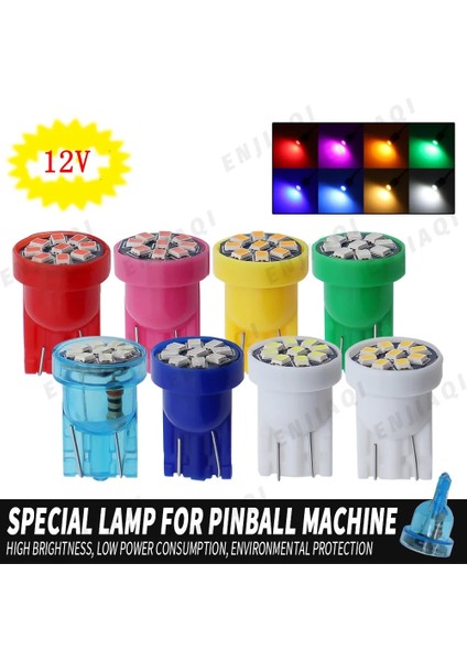 12V Tarzı Beyaz 10 Adet Ac Dc 6V 6.3V 12V 24V T10 Polar Olmayan 9smd LED Ampuller Langırt Makinesi Beyaz Kırmızı Mavi Yeşil Sarı Hiçbir Polar Araba Işık (Yurt Dışından)