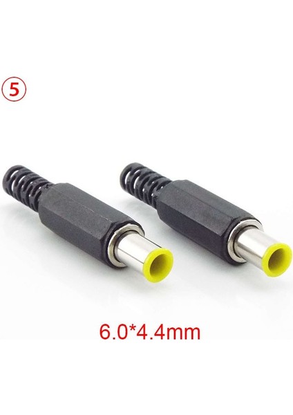 6,0x4,4 mm Stili 2 Adet x Dc Erkek Jak Güç Fişi Konnektör Adaptörü 3.ale Jak Soket Adaptörü Ses Cctv (Yurt Dışından)