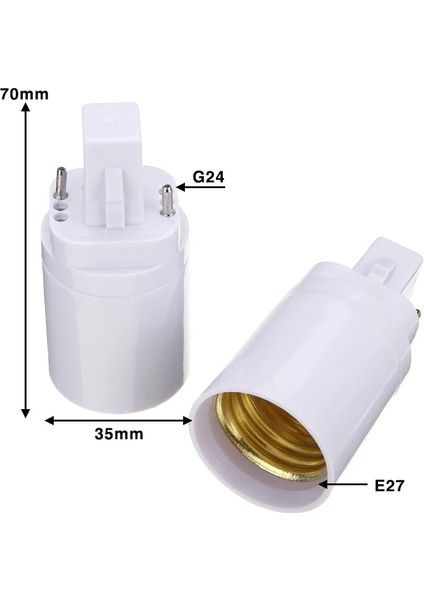 G E27 Es Edison Vidalı Ampul Soket Lamba Adaptörü Dönüştürücü Tutucu Işık Lambası Dönüştürücü G24 Ampul Adaptör Soketi (Yurt Dışından)