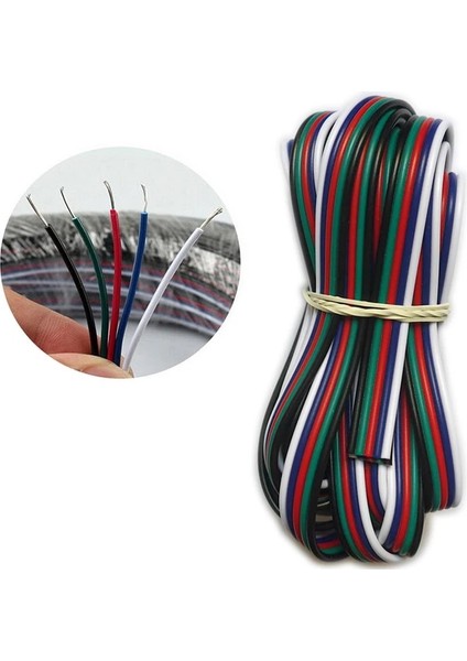 5pin Tarzı 50M 5 ~ 100 Metre Awg Uzatma Elektrik Tel Kablo LED Konektörü Rgbw Rgb Cct LED Stirp (Yurt Dışından) fırsatları