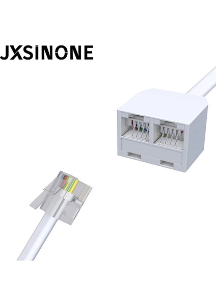 Jxsınone Beyaz Telefon Splitter Rj Erkek 2 Dişi Adaptör RJ11 RJ11 Ayırıcıya (Yurt Dışından) fırsatları