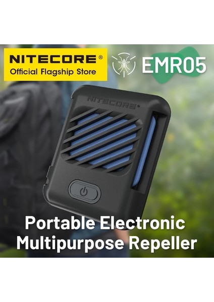 EMR05 Stili Nıtecore EMR05 Taşınabilir Mini Çok Amaçlı Kovucu Usb-C Şarj Yaz Ev Uyku Kamp Yürüyüş Trekking Köpek Yürüyüşü (Yurt Dışından)