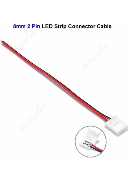 Gümüş Tarzı 10 Parça LED Şerit Konektörü Lehimsiz LED Konektörü 2pın Smd LED Şerit Işığı Için I Şekli Köşe Konektörü (Yurt Dışından)