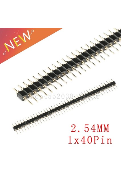 5 Parça Konnektör Başlık Yuvarlak Iğne Altın Kaplama 1X40 Goldegle Sıralı Erkek Kırılabilir Onnektör Şerit (Yurt Dışından)