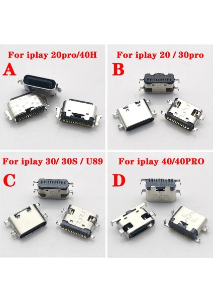 B Tarzı 5 Adet Tip-C USB Jakı Dişi Soket Şarj Portu Fiş Yuva Konnektörü Alldocube Iplay Ps Uh Için (Yurt Dışından) fiyatları