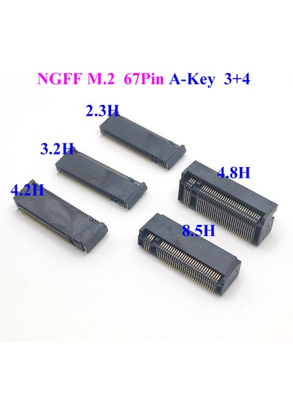 A-Anahtar Stili 8,5 Saat 1 Adet Yenı M.2 Konektörü 67 P A B E M Anahtar Ngff Arayüz Soketi SSD H = SSD Yuvası Ngff Soket (Yurt Dışından)