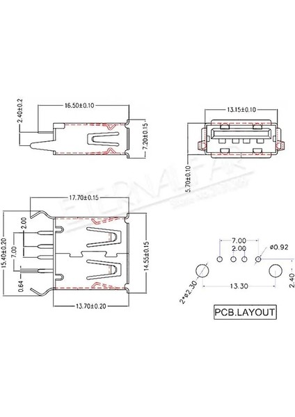 USB11 Tarzı 20 Adet-Grup USB 2.0 Arayüzü Konnektör Soketi Tip A Dişi 180 Derece Kavisli Ayak Dıp Düz Dikey Bükme Iğne Kaynak Teli Pcb Dıy (Yurt Dışından)