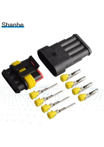 4p Tarzı 1 Takım Kit Yolu Amp Süper Mühür Su Geçirmez Elektrik Kablosu Konektörü Fişi Araba Su Geçirmez Konnektör Için (Yurt Dışından)