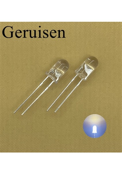 100PCS Tarzı Beyaz Adet Lot Şeffaf Yuvarlak 5mm Süper Parlak Su Berrak Yeşil Kırmızı Beyaz Sarı Mavi Işık LED Ampuller Yayan Diyot F5 Yavaş (Yurt Dışından)