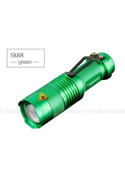 1 Adet-Açık Yeşil Penlight Işıklar Fener Ultra Parlak El Feneri Torch Su Geçirmez LED Ampuller Ayarlanabilir Odak Avcılık, Bisiklete Binme, Tırmanma, (Yurt Dışından)