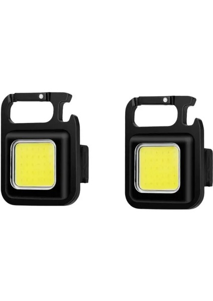 USB Stili 2 Adet LED Çok Fonksiyonlu Marging Acil Durum Lambası Taşınabilir Cob Anahtarlık Çalışma Işığı USB Güçlü Manyetik Onarım Dış Mekan Işığı (Yurt Dışından)
