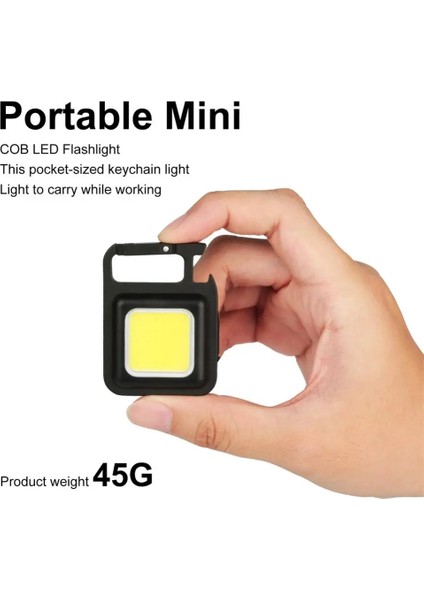 USB Stili 2 Adet LED Çok Fonksiyonlu Marging Acil Durum Lambası Taşınabilir Cob Anahtarlık Çalışma Işığı USB Güçlü Manyetik Onarım Dış Mekan Işığı (Yurt Dışından)