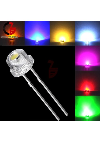 Beyaz mm Diyot Hasır Şapka Beyaz Kırmızı Yeşil Mavi Sarı Mor Smd Smt LED Şeffaf Süper Parlak Geniş Açı Ampul Mcd Lamba (Yurt Dışından) fiyatları