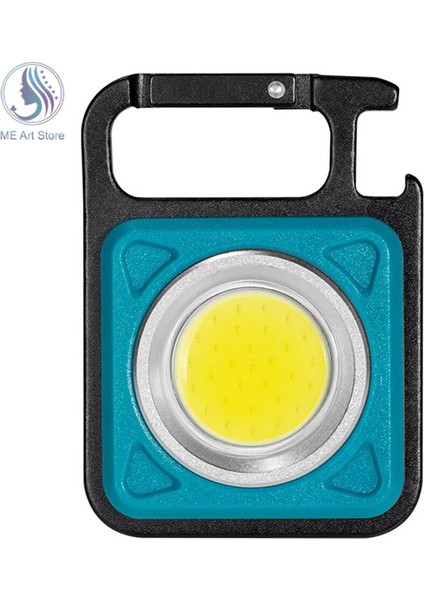 Yeşil Çok Fonksiyonlu Mini Parlama Cob Anahtarlık Kolye Işık USB Şarj Acil Işık Güçlü Manyetik Onarım Çalışması Açık Kamp (Yurt Dışından)