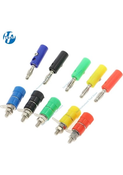 Yeşil-5set Tarzı 5 Adet (5 Takım) 4mm Bağlama Sonrası Ses Hoparlör Terminali Muz Fiş Prizler Jak Konnektörleri (Yurt Dışından)