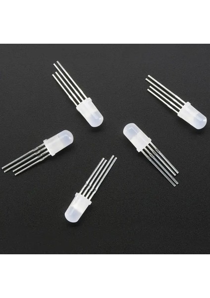 100PCS Tarzı F5MM-SISLI Rgb LED DC5V WL9823 APA106 ve Iç Kısmı 5 mm F Neo Piksel Ledli Rgb Tam Renkli Dağınık Yuvarlak Şapka (Yurt Dışından)