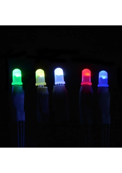 100PCS Tarzı F5MM-SISLI Rgb LED DC5V WL9823 APA106 ve Iç Kısmı 5 mm F Neo Piksel Ledli Rgb Tam Renkli Dağınık Yuvarlak Şapka (Yurt Dışından)