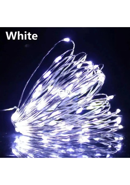 AABTTERY-10M100LEDS Tarzı Beyaz LED Peri Işıkları Dize Çelenk Doğum Günü Düğün Balkon Yatak Odası Gece Lambası Dekorasyon USB Pil ile Desteklenmektedir (Yurt Dışından)
