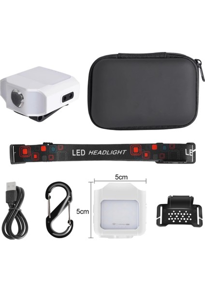 D Sensör Kapağı Klipsli Işık Far Tip-C Şarj Cob LED Far 5 Modları Açık Kamp Balıkçılık Için Su Geçirmez Kafa Lambası (Yurt Dışından)