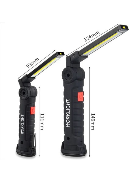 Büyük Zhıyu 5 Modu Cob Çalışma El Feneri LED Torch Araç Tamir Lambaları USB Şarj Edilebilir Mıknatıs Dönen Taşınabilir Işıklar (Yurt Dışından) fırsatları
