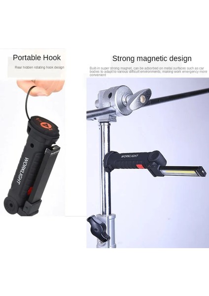 Büyük Zhıyu 5 Modu Cob Çalışma El Feneri LED Torch Araç Tamir Lambaları USB Şarj Edilebilir Mıknatıs Dönen Taşınabilir Işıklar (Yurt Dışından) indirimleri