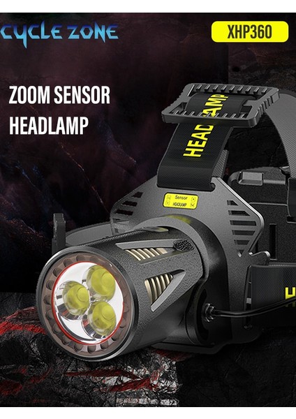 H6-P360-A XHP360 Yüksek Güç Balıkçılık Far USB Şarj Edilebilir LED El Fenerleri Kamp Yürüyüş Işık Far Güç Bankası Olarak Kullanılabilir (Yurt Dışından) fiyatları