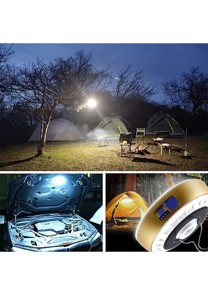 Altın Yeni Kamp Feneri Şarj Edilebilir Taşınabilir Güneş Işığı Çadır Işığı Kamp Aydınlatma Güçlü Spot Yakınlaştırma Çalışma Lambası Tamir Led'i (Yurt Dışından) fırsatları