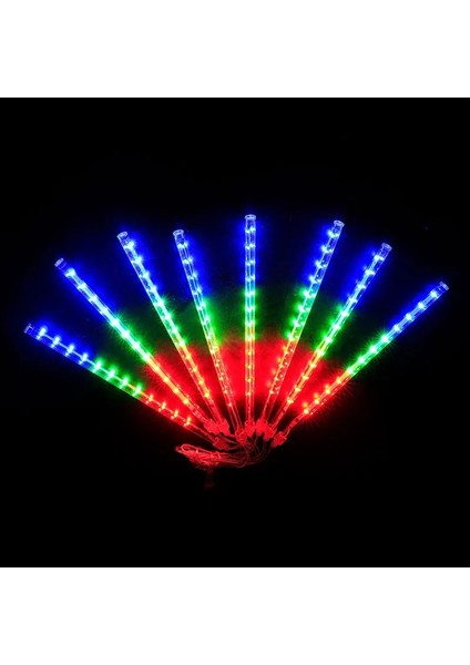 50CM-8PCS-SET Tarzı Çok Renkli 30CM 50CM Açık Su Geçirmez 8 Tüp Meteor Yağmuru LED Renkli Işık Dize Yılbaşı Ağacı Dekorasyon Ev Için Navidad Bahçe Dekor (Yurt Dışından)