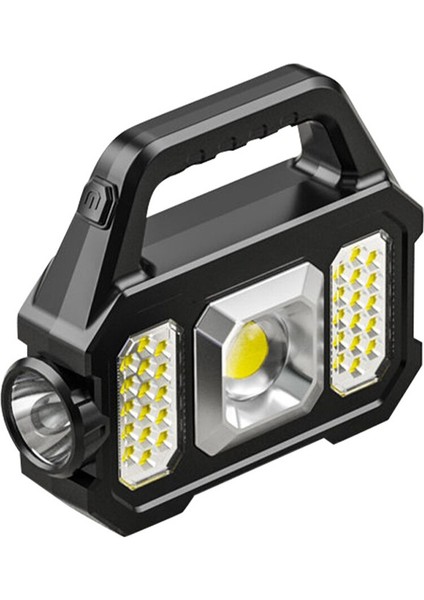 Gümüş-Led Yüksek Güç LED El Fenerleri Şarj Edilebilir Kamp Çalışma Işığı Çok Fonksiyonlu Taşınabilir Işık Solar Şarj 6 Aydınlatma Modu (Yurt Dışından) fiyatları