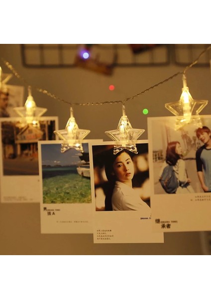 2M10LEDKELEBEKSICAK LED Fotoğraf Dize Işıkları Akülü Noel Peri Pırıltı Işıklar Asılı Resim Yatak Odası Duvar Düğün Dekor Için Klipler ile (Yurt Dışından) modelleri