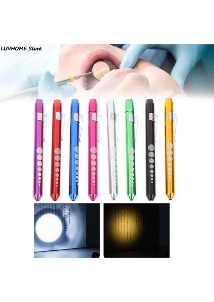 Sv2 LED El Feneri Çalışma Işığı Ilk Yardım Kalem Işık Torch Lambası Öğrenci Ölçer Ölçüm Taşınabilir Tıbbi Kalem Işığı (Yurt Dışından)