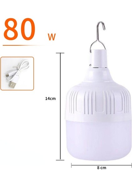 80W 200 W Taşınabilir Çadır Lambası Pil Fener Barbekü Kamp Işık Açık Ampul USB LED Acil Durum Işıkları Veranda Sundurma Bahçe Için (Yurt Dışından)