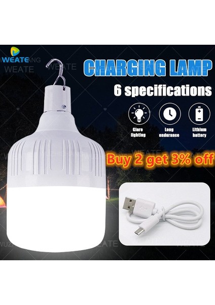 80W 200 W Taşınabilir Çadır Lambası Pil Fener Barbekü Kamp Işık Açık Ampul USB LED Acil Durum Işıkları Veranda Sundurma Bahçe Için (Yurt Dışından) fiyatları