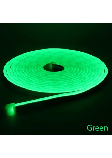 1 M Tarzı Yeşil Dıy 6mm Dar Neon LED Işık Strmd 120LEDSM IP67 Su Geçirmez Yumuşak Işık Çubuğu Şekli DC12V Iç ve Dış Mekan Dekorasyon (Yurt Dışından)