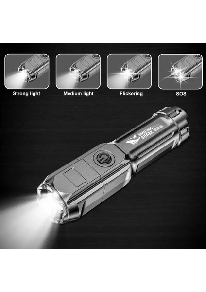 1 Bilgisayar Güçlü LED El Feneri Lümen Taktik El Fenerleri Şarj Edilebilir USB Su Geçirmez Zoom Balıkçılık Avcılık LED El Feneri (Yurt Dışından) fırsatları