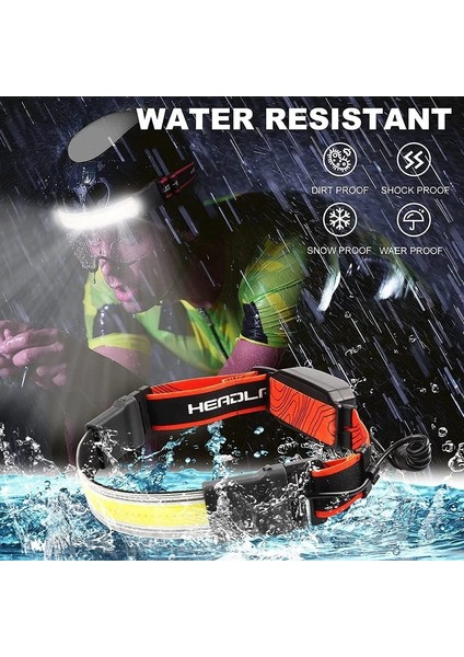 B Cob LED Far Derecesi Geniş Menzilli Projektör Farlar USB Şarj Edilebilir 3 Mod Pil ile Su Geçirmez Far (Yurt Dışından) modelleri