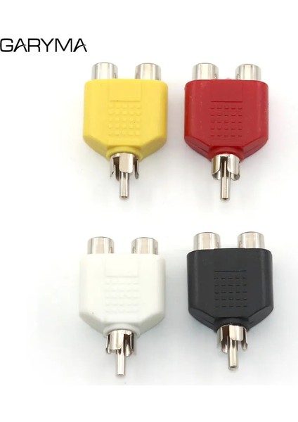 Kırmızı Stil 1 Erkek 2 Kadın Rca Y Splitter Av Ses Video Fişi Dönüştürücü Av Jack Rca Fiş Çift Adaptör (Yurt Dışından) modelleri