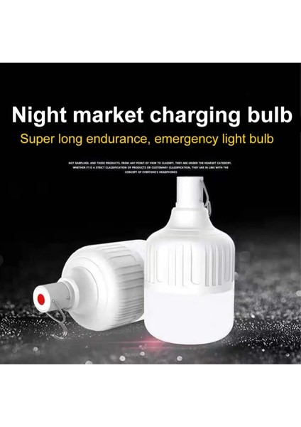 BEYAZ-100W Şarj Edilebilir Kamp LED Işıkları W Taşınabilir Acil Durum Ampul Usb'den LED Lamba Ampul Gece Pazarı Kesintisi Süper Parlak Yağmur (Yurt Dışından) modelleri