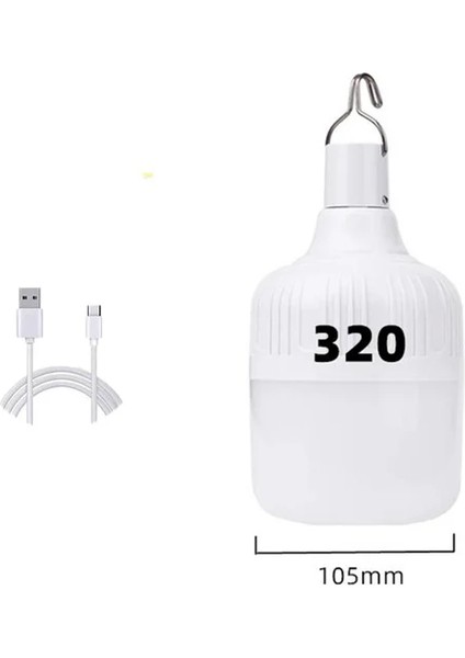 320W USB Şarj Edilebilir LED Acil Durum Işıkları Ev Açık Taşınabilir Fenerler Acil Durum Lambası Ampul Pil Fener Barbekü Kamp Işığı (Yurt Dışından)