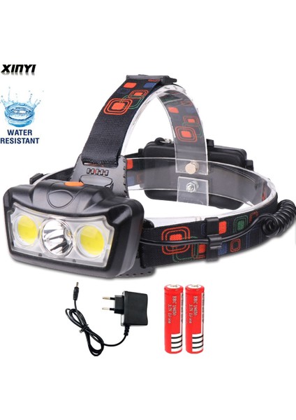 C 4000LM LED Far T6 + Cob LED Far Kafa Lambası El Feneri Torch Lanterna Kafa Lambası 2 * Pil Kullanın (Yurt Dışından) fiyatları
