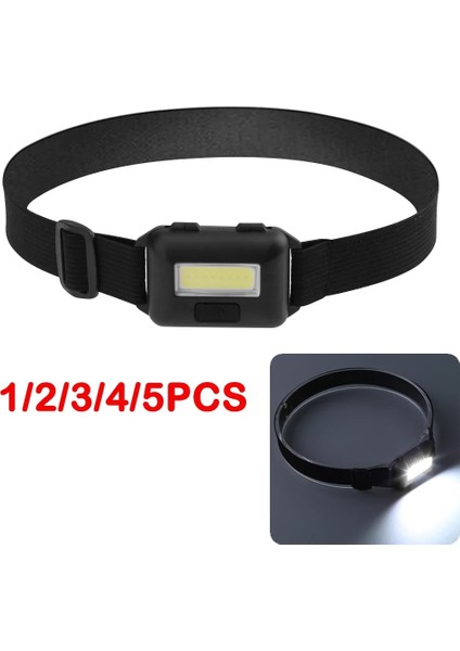 4 Adet Tarzı Siyah Mini Cob LED Far 3 Modu Su Geçirmez Far Başkanı El Feneri Torch Lanterna Açık Kamp Gece Balıkçılık Lambası (Yurt Dışından)
