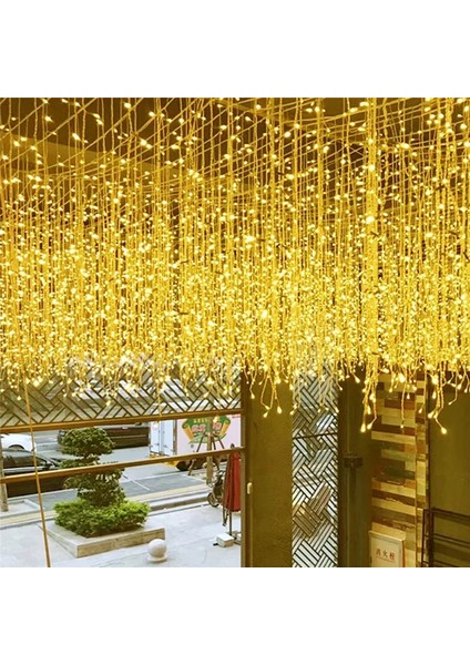 Beyaz 4.6m Yılbaşı Işıkları Dış Dekorasyon Sarkık LED Curtale Dize Işıkları Peri Düğün Noel Partisi Çelenk Işıkları (Yurt Dışından) fiyatları