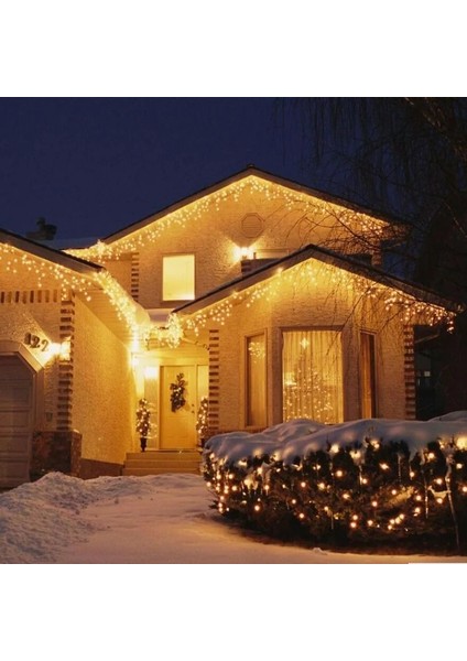 Beyaz 4.6m Yılbaşı Işıkları Dış Dekorasyon Sarkık LED Curtale Dize Işıkları Peri Düğün Noel Partisi Çelenk Işıkları (Yurt Dışından) fırsatları