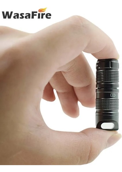 Döndür Ultra Parlak Mini Anahtarlık El Fenerleri Alüminyum Alaşımlı Küçük Fener Beyaz Işık Şarj Edilebilir Su Geçirmez Cep Torch Kamp Için (Yurt Dışından)