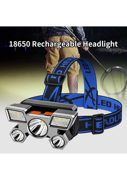 A-18650 LED Far Güçlü Kafa El Feneri Güçlü Farlar Balıkçılık Ön Fenerler Avcılık Şarj Edilebilir Lamba Kamp Ön Işıkları (Yurt Dışından) fiyatları