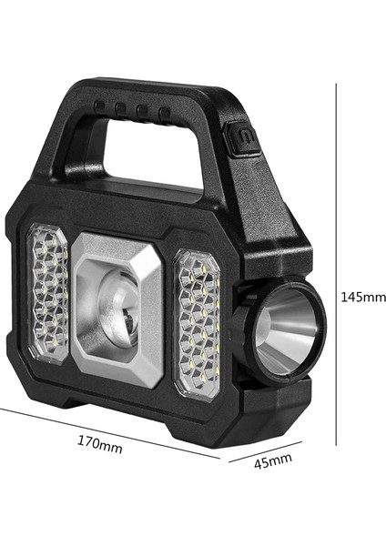 D 6 Vitesli Şarj Edilebilir Lamba Su Geçirmez Taşınabilir Kamp Feneri Güneş USB Kamp Işıkları Outdlm Için Taşınabilir El Feneri (Yurt Dışından)