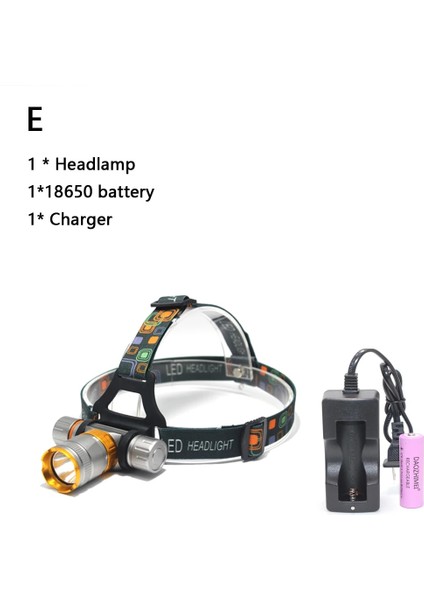 Gri Tarzı E Yüzme 5800LM T6 Dalış Kafası Lambası Su Geçirmez Far LED Aydınlatma LED Far Işığı Torch + Pil + Aarger (Yurt Dışından)