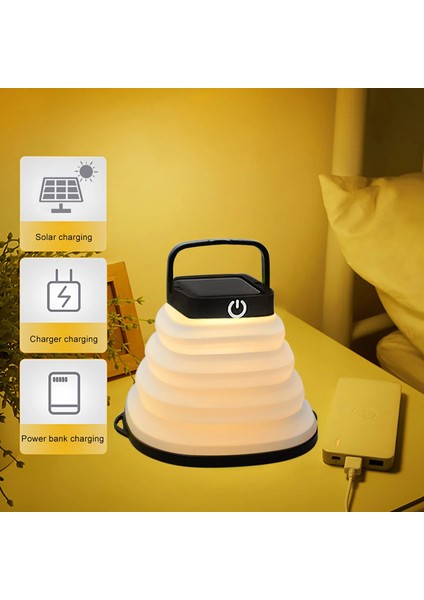 Yeşil Renk LED Güneş Işığı Katlanabilir El Feneri 3 Mod USB Kablosu Çadır Işıkları Fener Açık Güneş Lambası Kamp Işıkları Bahçe Dekorasyon (Yurt Dışından) modelleri